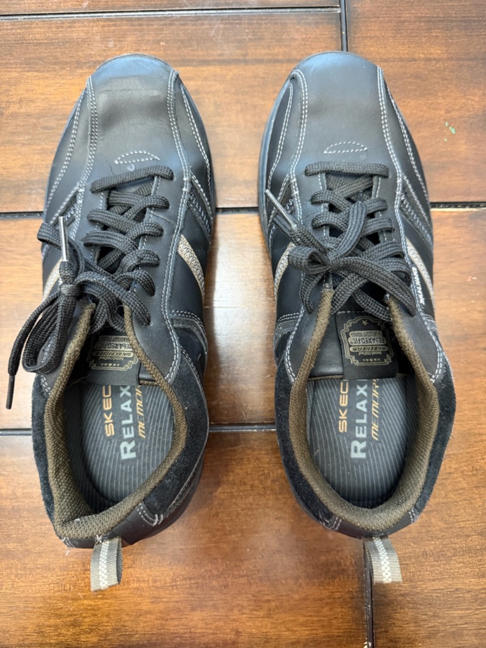 Skechers Relaxed Fit Men’s Black Athletic Lace-Up Sneakers